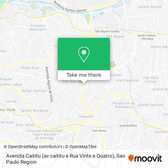 Avenida Caititu (av caititu e Rua Vinte e Quatro) map