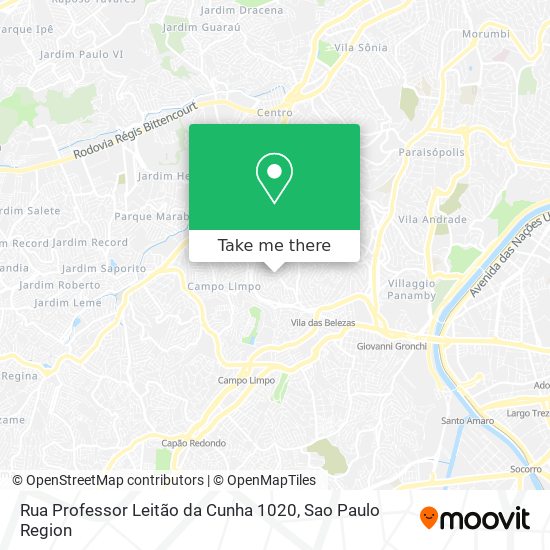 Rua Professor Leitão da Cunha 1020 map