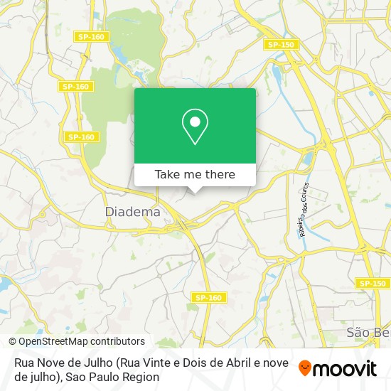 Rua Nove de Julho (Rua Vinte e Dois de Abril e nove de julho) map