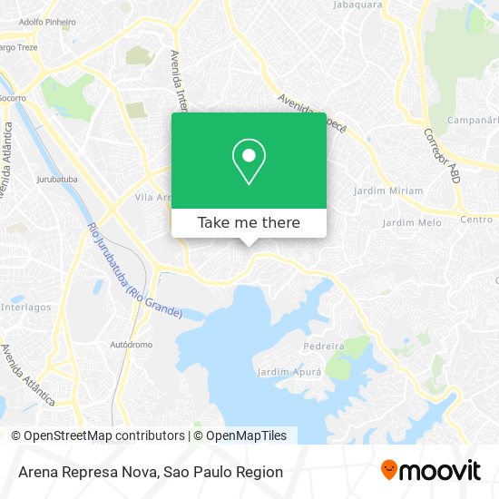 Arena Represa Nova map