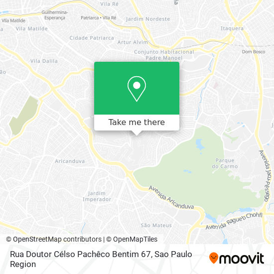 Rua Doutor Célso Pachêco Bentim 67 map