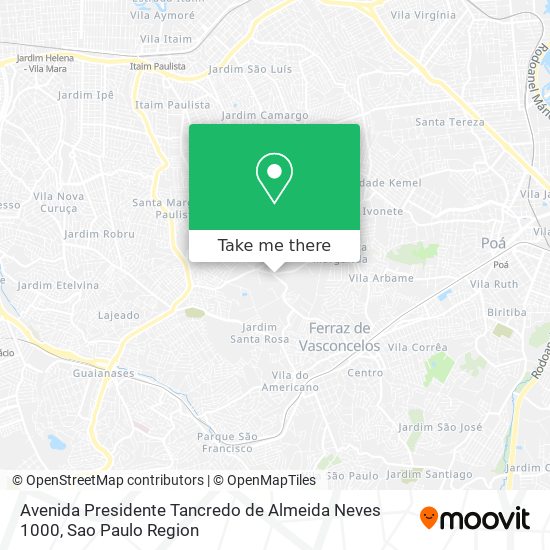 Avenida Presidente Tancredo de Almeida Neves 1000 map