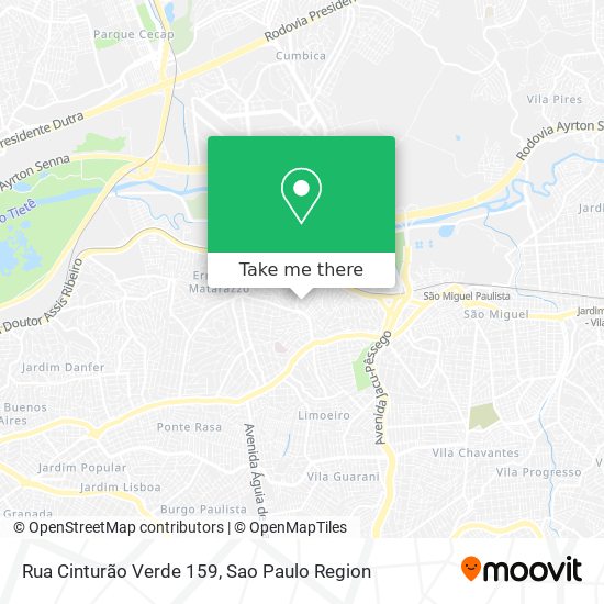 Rua Cinturão Verde 159 map