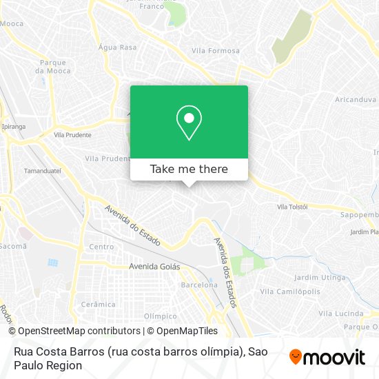 Mapa Rua Costa Barros (rua costa barros olímpia)