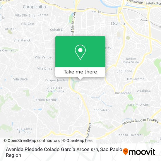 Avenida Piedade Coiado García Arcos s / n map