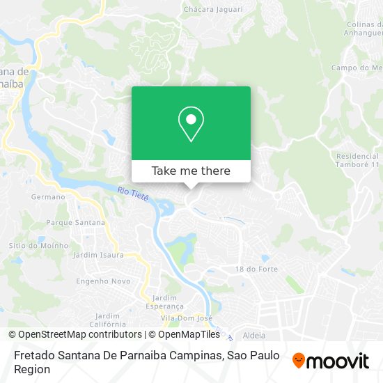 Fretado Santana De Parnaiba Campinas map