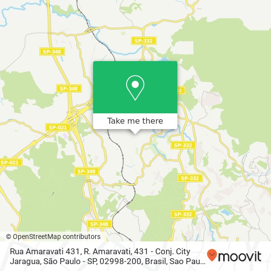 Mapa Rua Amaravati 431, R. Amaravati, 431 - Conj. City Jaragua, São Paulo - SP, 02998-200, Brasil