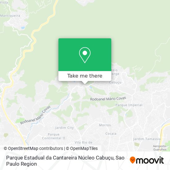 Parque Estadual da Cantareira Núcleo Cabuçu map