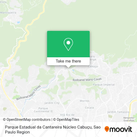 Parque Estadual da Cantareira Núcleo Cabuçu map