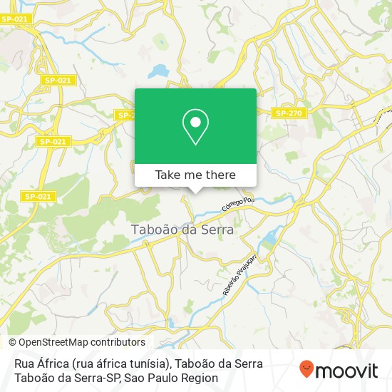 Mapa Rua África (rua áfrica tunísia), Taboão da Serra Taboão da Serra-SP