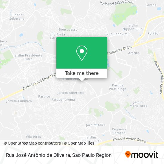 Rua José Antônio de Oliveira map