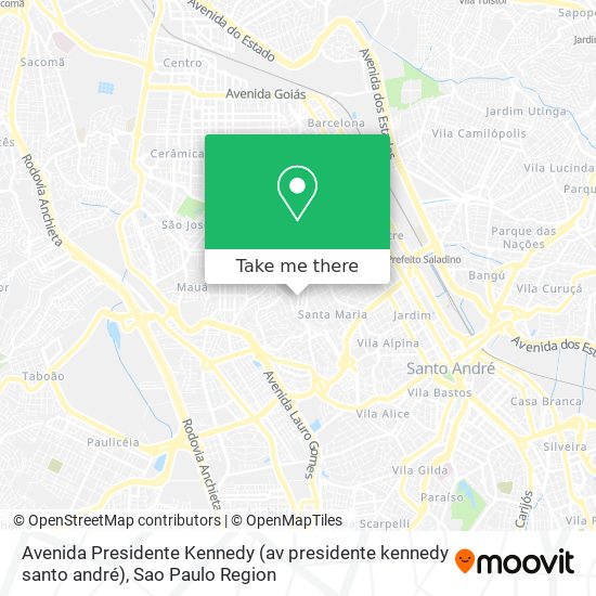 Avenida Presidente Kennedy (av presidente kennedy santo andré) map