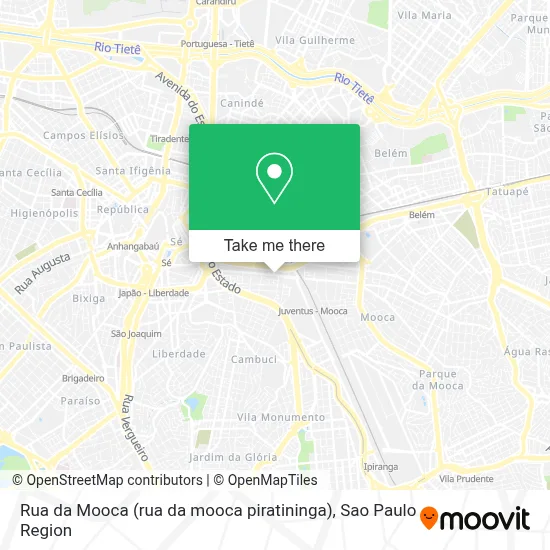 Rua da Mooca (rua da mooca piratininga) map