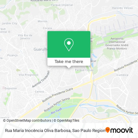 Mapa Rua Maria Inocência Oliva Barbosa