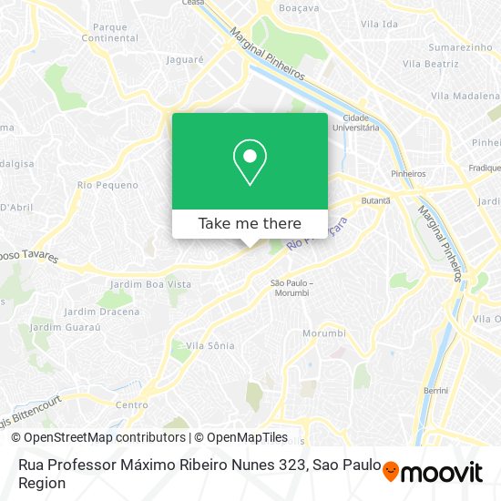 Mapa Rua Professor Máximo Ribeiro Nunes 323