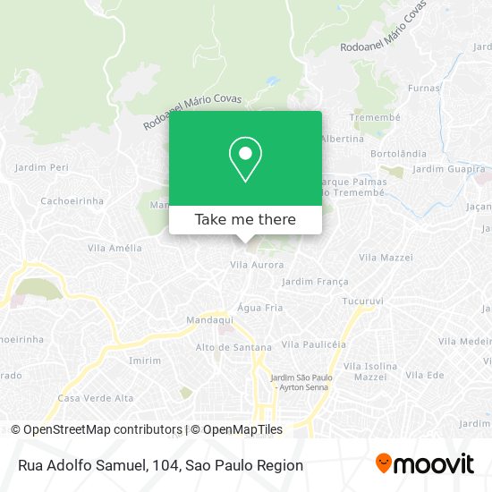 Mapa Rua Adolfo Samuel, 104