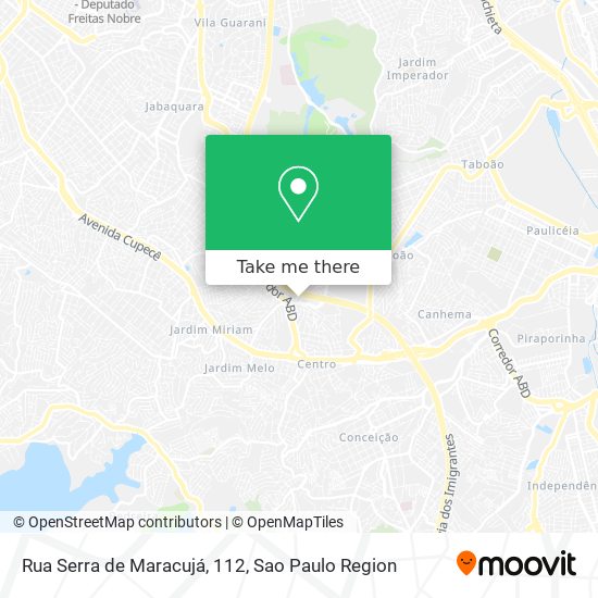 Mapa Rua Serra de Maracujá, 112