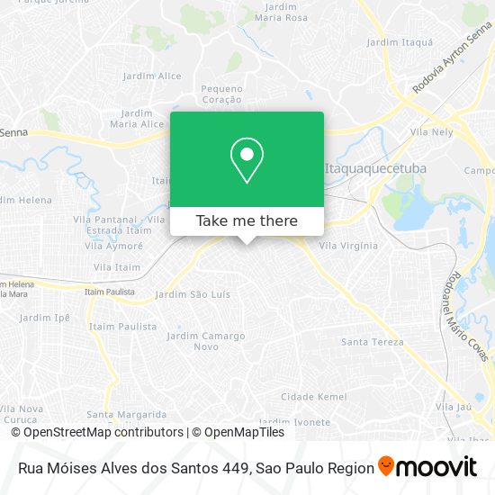 Mapa Rua Móises Alves dos Santos 449