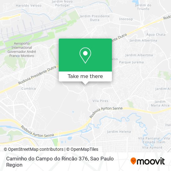 Caminho do Campo do Rincão 376 map