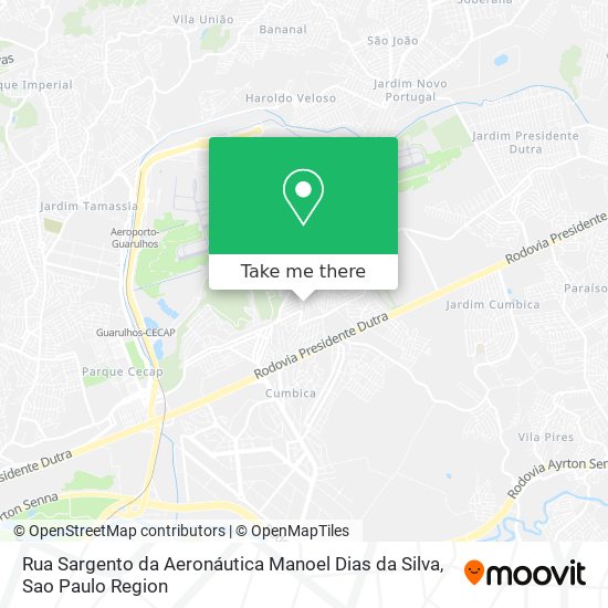 Mapa Rua Sargento da Aeronáutica Manoel Dias da Silva