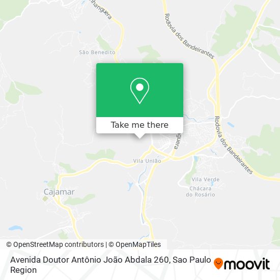 Mapa Avenida Doutor Antônio João Abdala 260