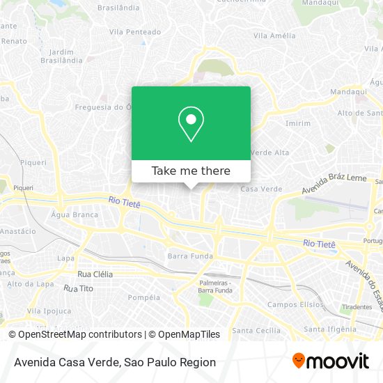 Mapa Avenida Casa Verde