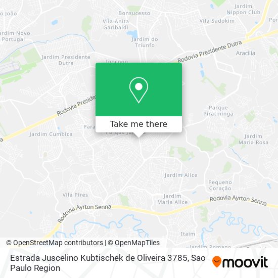 Estrada Juscelino Kubtischek de Oliveira 3785 map