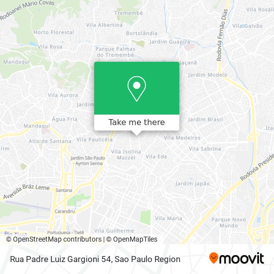 Mapa Rua Padre Luiz Gargioni 54