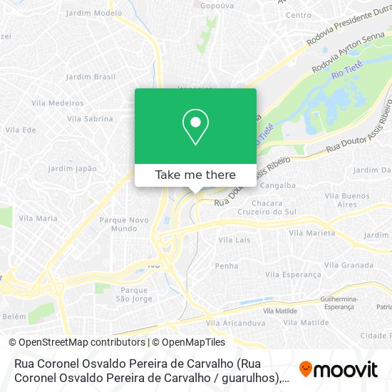 Rua Coronel Osvaldo Pereira de Carvalho map