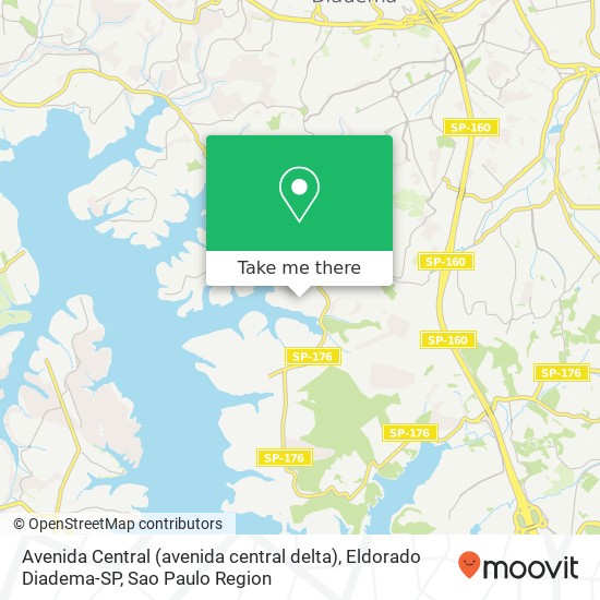 Avenida Central (avenida central delta), Eldorado Diadema-SP map