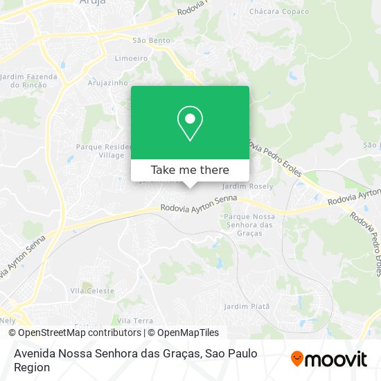 Mapa Avenida Nossa Senhora das Graças