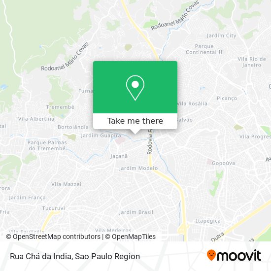 Rua Chá da India map