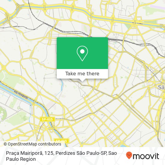 Mapa Praça Mairiporã, 125, Perdizes São Paulo-SP