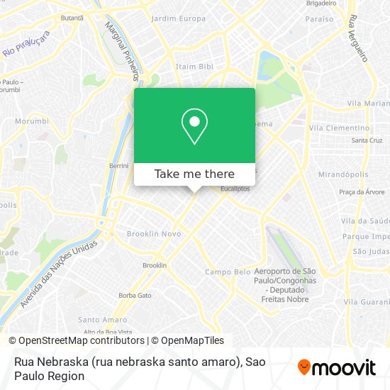 Rua Nebraska (rua nebraska santo amaro) map