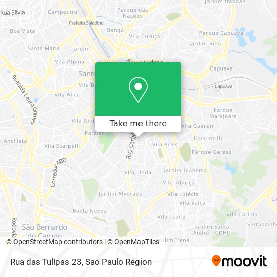 Rua das Tulípas 23 map