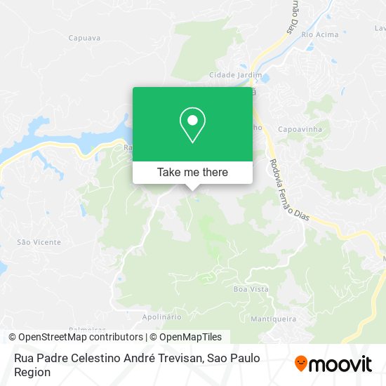 Mapa Rua Padre Celestino André Trevisan