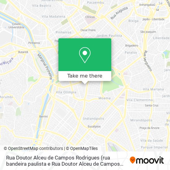 Rua Doutor Alceu de Campos Rodrigues (rua bandeira paulista e Rua Doutor Alceu de Campos Rodrigues) map