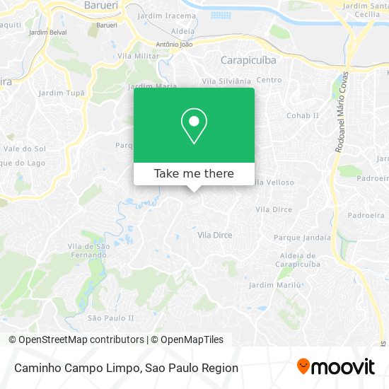 Caminho Campo Limpo map