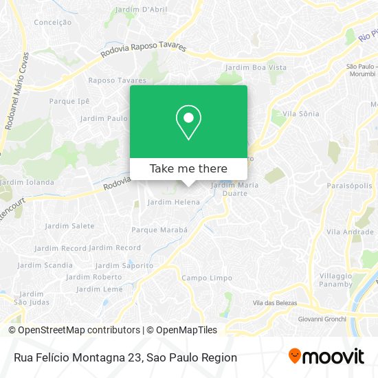 Mapa Rua Felício Montagna 23