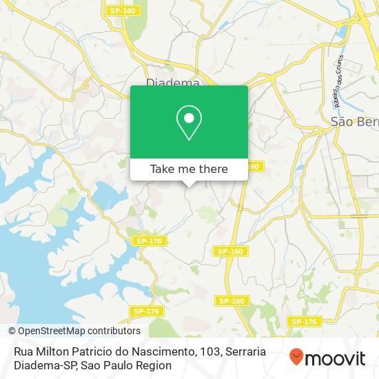 Rua Milton Patricio do Nascimento, 103, Serraria Diadema-SP map