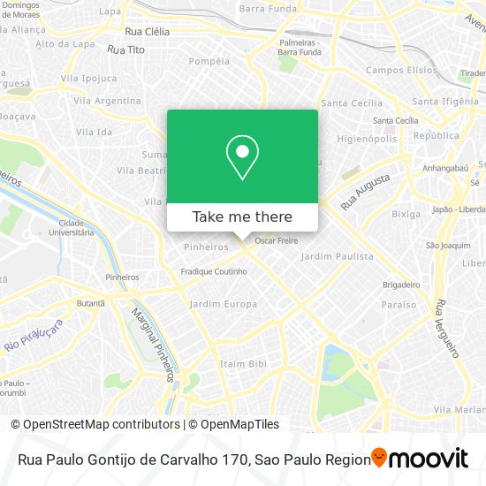 Mapa Rua Paulo Gontijo de Carvalho 170