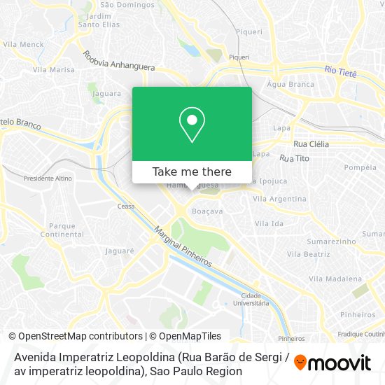 Avenida Imperatriz Leopoldina (Rua Barão de Sergi / av imperatriz leopoldina) map