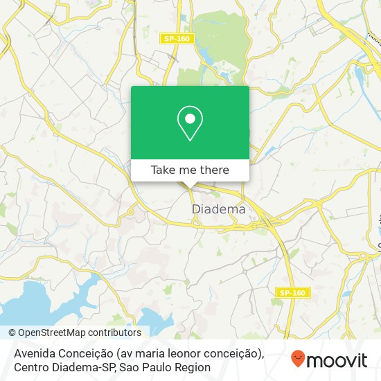 Avenida Conceição (av maria leonor conceição), Centro Diadema-SP map