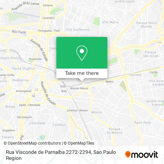 Mapa Rua Visconde de Parnaíba 2272-2294