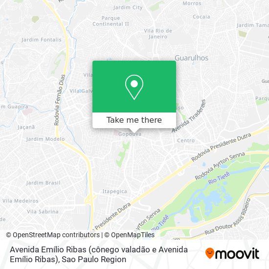 Avenida Emílio Ribas (cônego valadão e Avenida Emílio Ribas) map