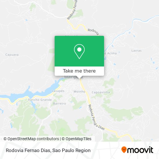 Rodovia Fernao Dias map