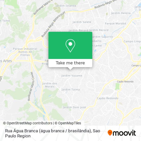 Mapa Rua Água Branca (água branca / brasilândia)