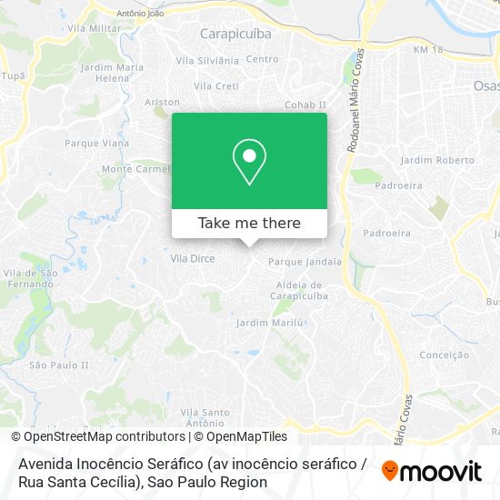 Avenida Inocêncio Seráfico (av inocêncio seráfico / Rua Santa Cecília) map