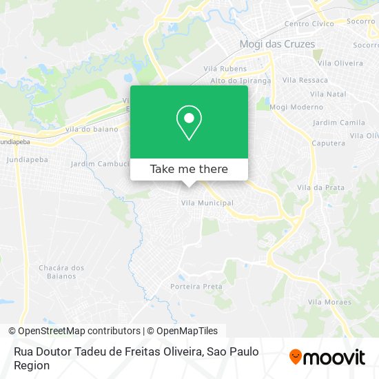 Rua Doutor Tadeu de Freitas Oliveira map