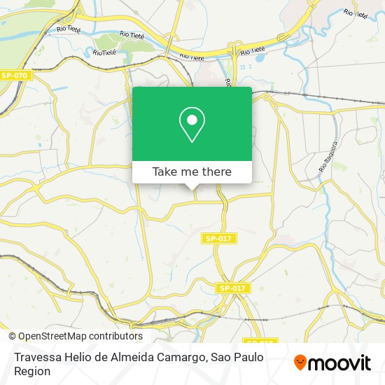 Mapa Travessa Helio de Almeida Camargo